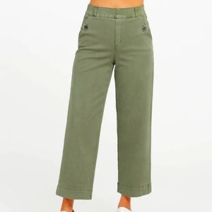 Spanx Stretch Twill Cropped Wide Leg Pant -Tall Length